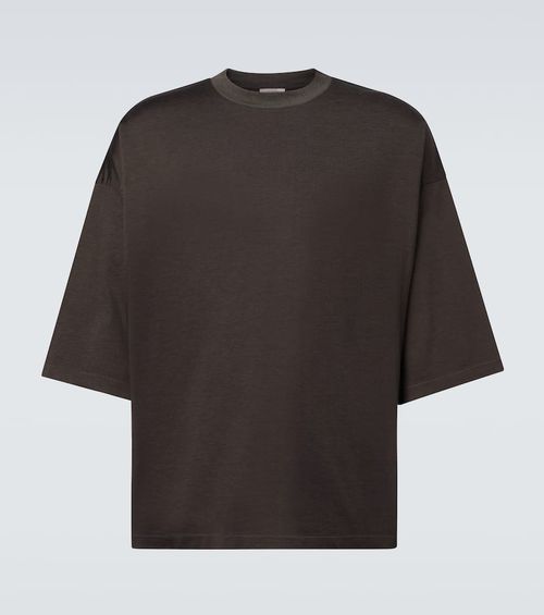 Oversized cotton-blend T-shirt