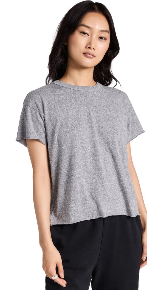 The Crop Tee Heather Grey