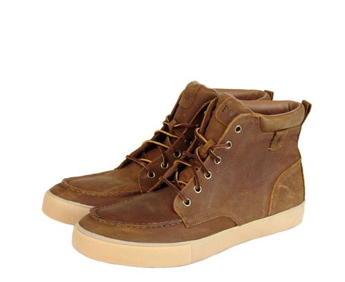 Men's Tedd Leather High Top Sneaker With Logo