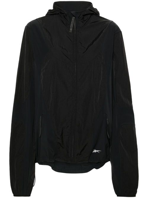 Panelled hooded track jacket - Black