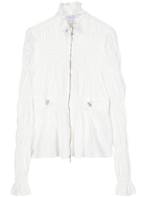 Ruched zip-up jacket
