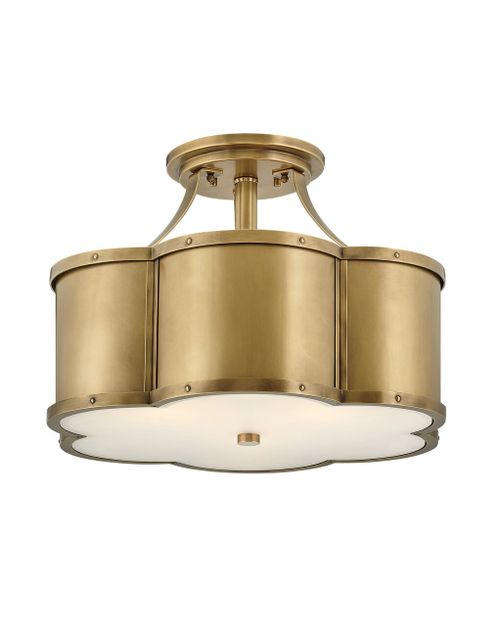 Heritage Brass LED Semi-Flush Mount from the Chance Collection