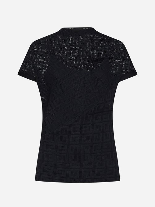 4G viscose-blend mesh top