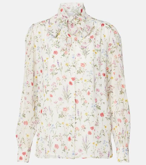 Printed silk blouse
