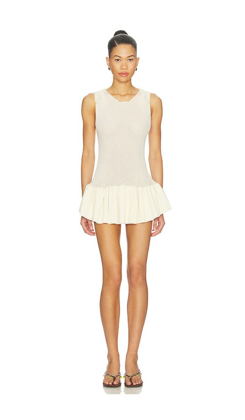 ISA BOULDER Routine Dress in Cream. L. Also in XS