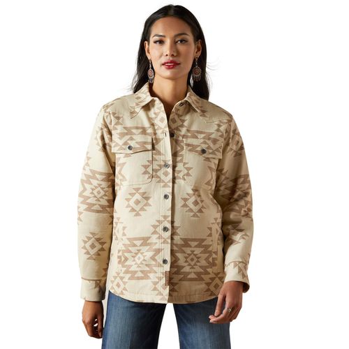 Women's Clovis Insulated Shirt Jacket Long Sleeve in Puebla Print, Size X-Small, by 