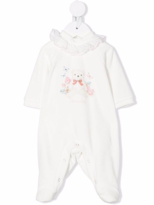 Teddy-bear print pyjamas - White