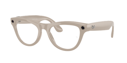 Ray-Ban Unisex Ray-Ban Meta Gen 1 Skyler - Frame color: Chalky Gray, Lens color: Clear/Sapphire