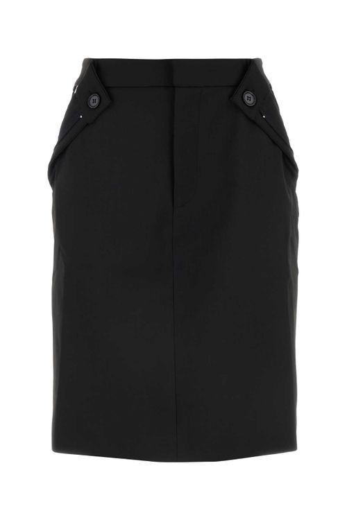 Stretch Blend Skirt — Black