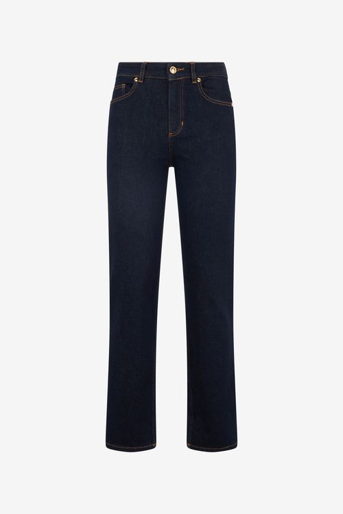 Straight-leg Jeans With Embroidered Logo