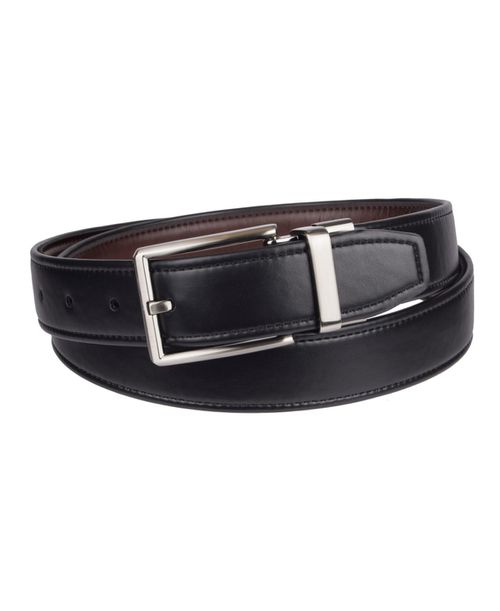 Stretch Dress Men's Belt - Black/Cognac