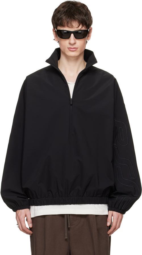 Black Active Trace Half Zip Track Jacket