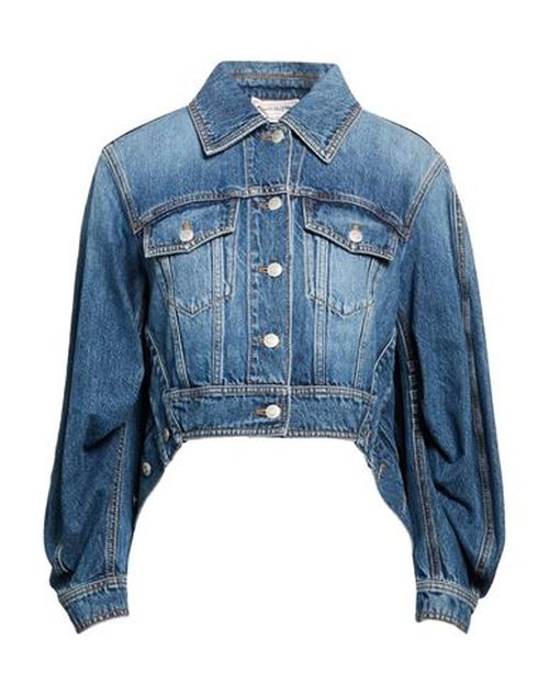 Woman Denim outerwear Blue Size 2 Cotton