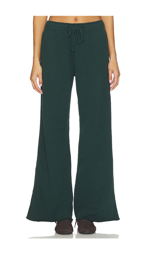 Bobi Wide Leg Pant in Dark Green. XL. Also in L, M