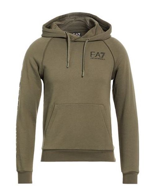 Man Sweatshirt Military green Size 4XL Cotton, Polyester