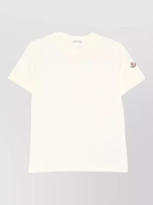 Moncler - short sleeve top crochet cuffs he
