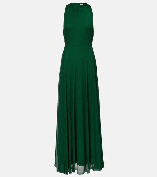 Carnet mesh jersey maxi dress