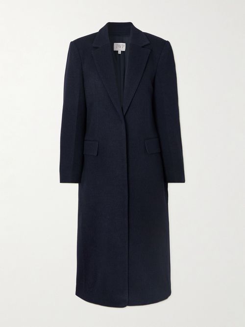 Mattie Wool-blend Twill Coat - Blue