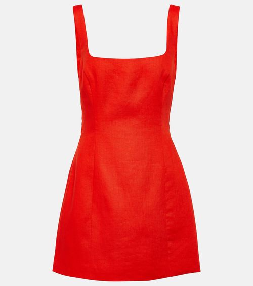 SIR Primrose ruched linen maxi dress