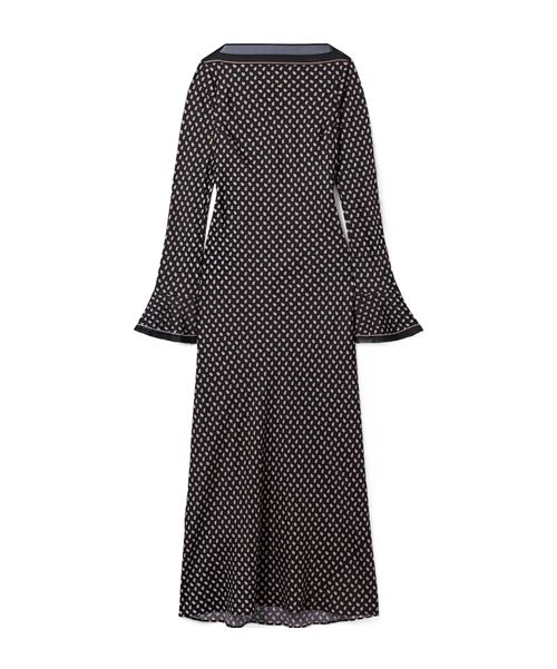 Davina paisley-print silk-blend twill midi dress