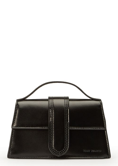 Carmine Black Hi Shine Mini Handbags