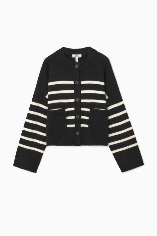 WOOL CREW-NECK CARDIGAN