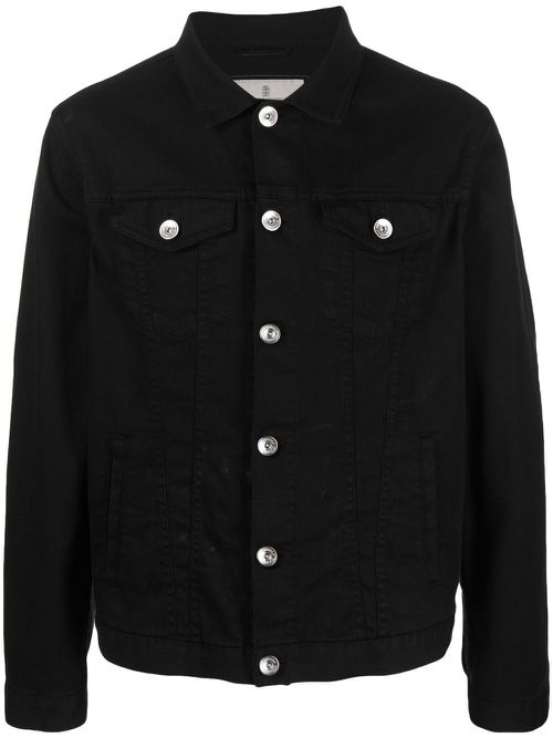 Button-up denim jacket - Black