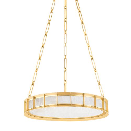 Vintage Brass LED Chandelier from the Leda Collection
