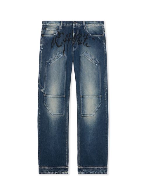 Cherry Diagonal Twist Stack Jeans