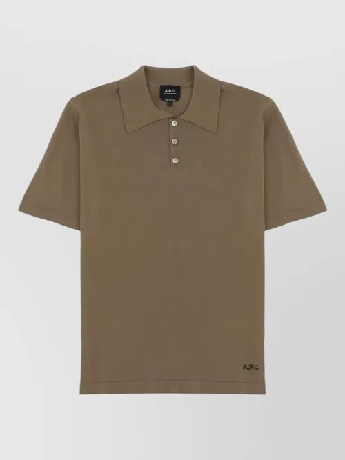 A.P.C. - cotton logo polo shirt