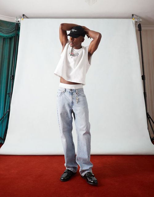565 '97 loose straight fit jeans in light blue