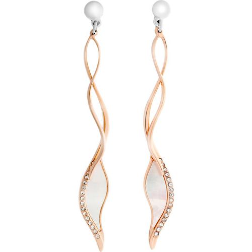 Orphelia 'Mariza' WoMens 925 Sterling Silver Drop Earrings - Rose ZO-7171/RG - One Size