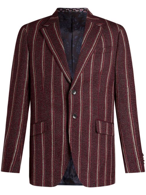 Striped wool blazer - Red