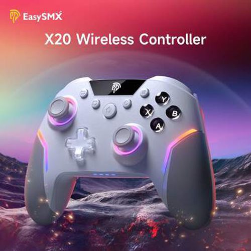 EasySMX X20 PC And Multi-Platform Gaming Controller, Featuring Mechanical Tactile Buttons, Dual-Lock Hall Effect Triggers, Dual-Stage Detachable Ha