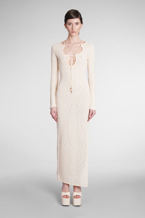 Dress In White Polyester