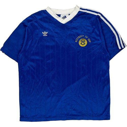 District Iv Odp Adidas Football Shirt - Large Blue Polyester
