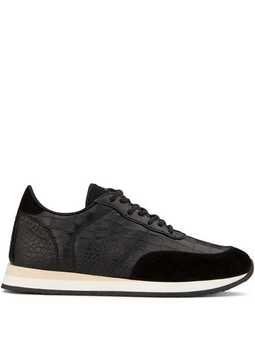 Low top panelled sneakers - Black