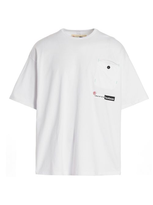 White Logo Printed T-shirt