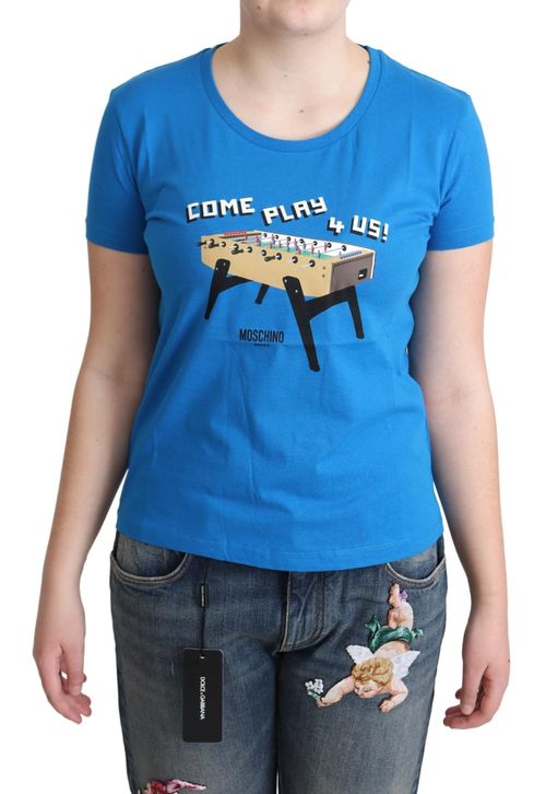 Foosball Print T-Shirt — Blue