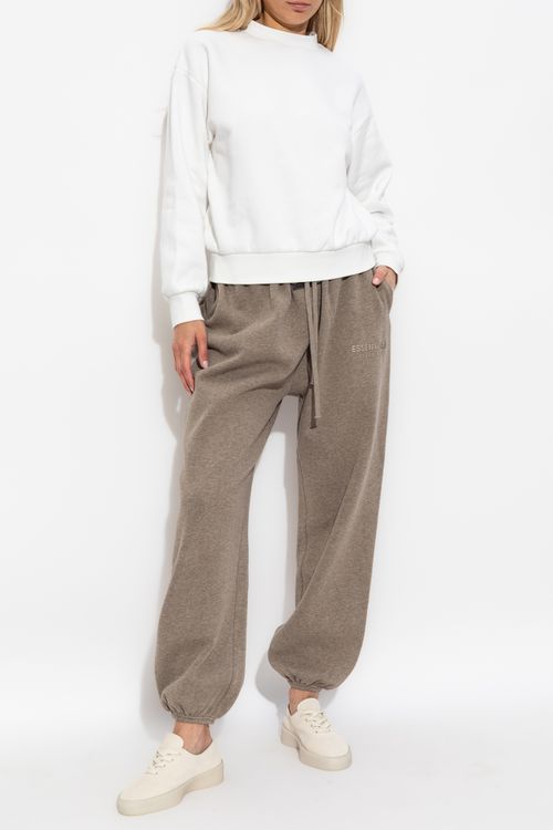 Sweatshirt With A Short Stand-up Collar, Women's, White