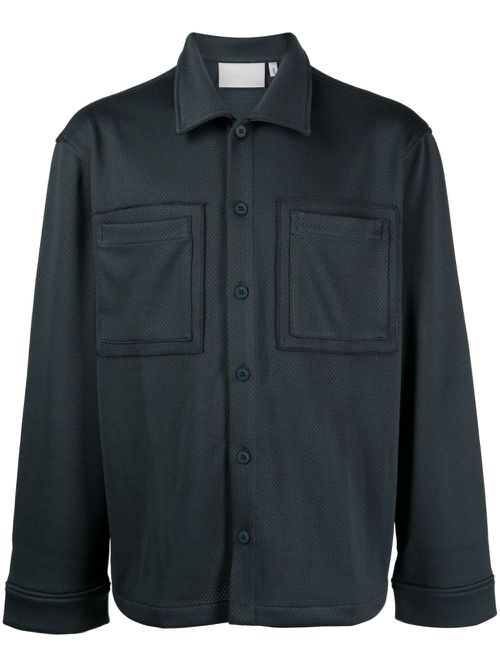 Tiller mesh-design shirt - Blue