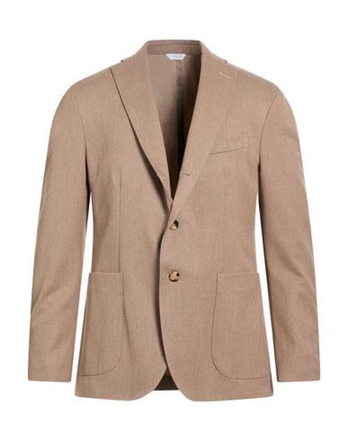 Man Blazer Light brown Size 38 Polyester, Virgin Wool, Viscose, Elastane
