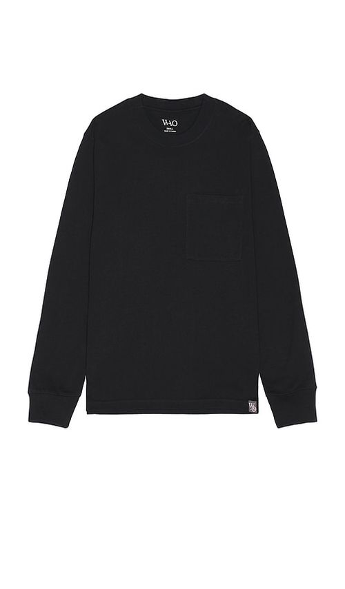 WAO The Long Sleeve Pocket Tee in White - White. S also in
