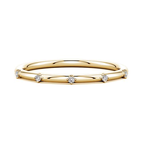 Angara 1.2 MM Round Diamond Five-Stone Station Ring in 14K Yellow Gold