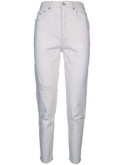 High-rise tapered jeans - White
