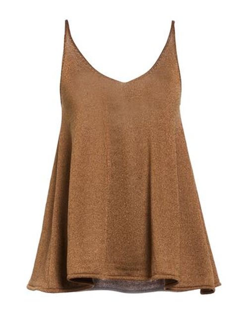 Woman Top Brown Size 4 Viscose, Polyamide, Metallic fiber, Polyester
