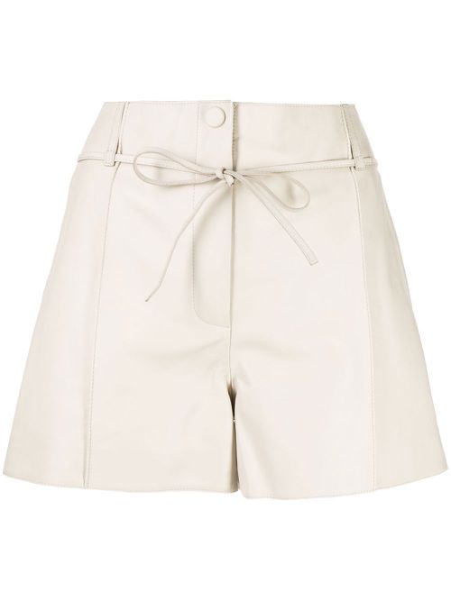 Flared drawstring shorts - Neutrals