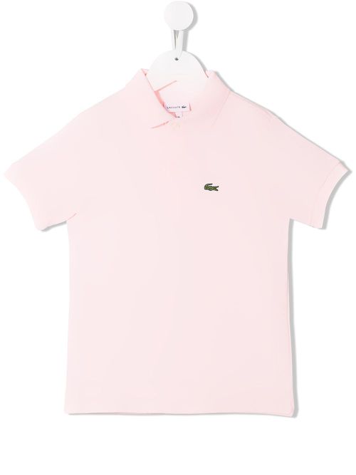 Embroidered logo polo shirt - Pink