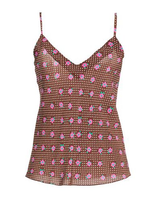 Woman Top Brown Size 0 Silk