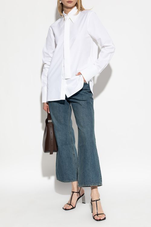 JIL SANDER Shirt With Tie, Women's, White